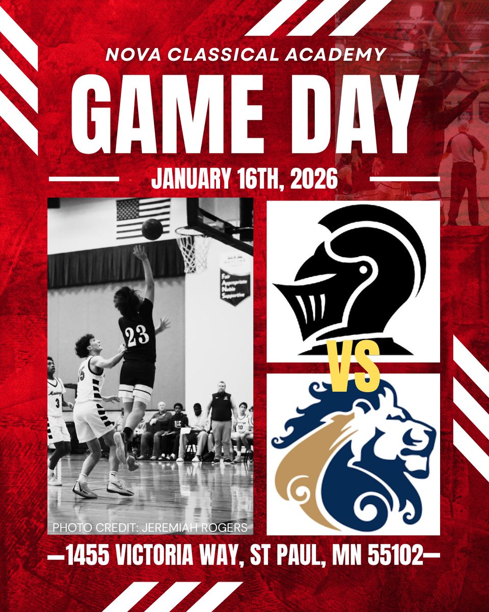 NovaKnightHoops's tweet photo. Your Nova Classical Academy Knights take on St. Croix Prep in a Skyline Conference battle tonight!

Come on out and support the team! 🏀 https://t.co/SR7052YiC9