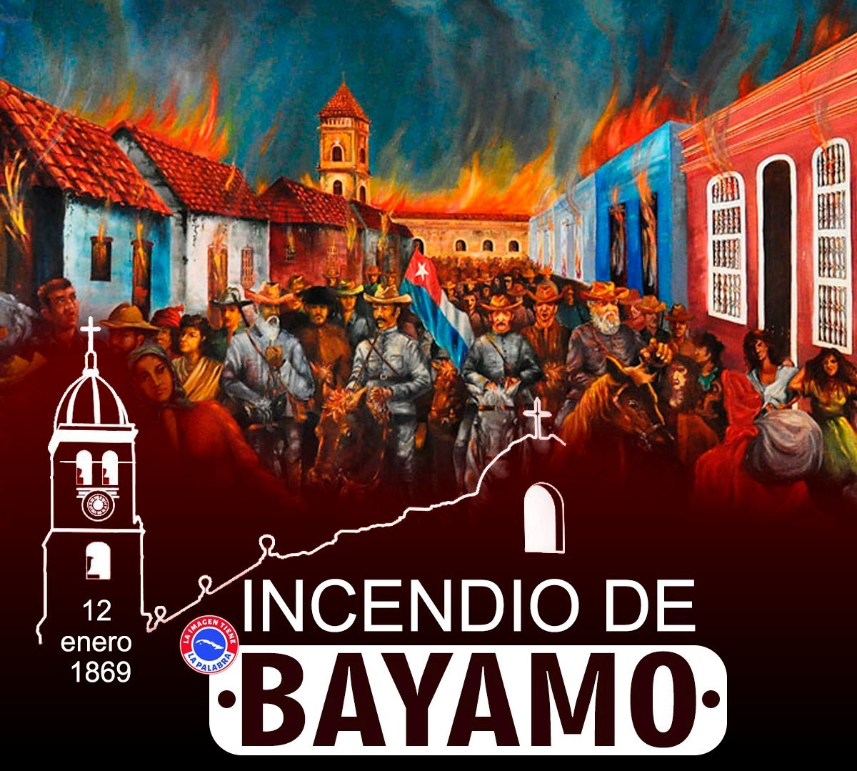 🕊️✨ La historia de #Cuba está marcada por gestas como Bayamo en 1869: coraje, sacrificio y firmeza ante la opresión. #CubaEstaFirme