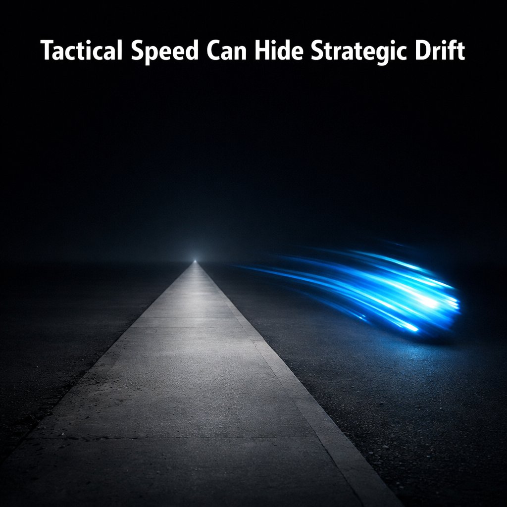 ImpactfulDM's tweet photo. Tactical speed can hide strategic drift

Fast reactions create motion.
Clear priorities create progress. 🤝
Teams with direction react less and choose more.
Over time, focus beats speed. 📈

#leadership #operations https://t.co/UWQ0lTWvia