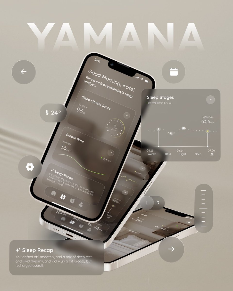 eshuklaa's tweet photo. Designing wellness apps isn’t just about data - it’s about how it feels.

This sleep-tracking UI focuses on calm visuals, soft glass morphism, and emotional clarity to make users want to come back before bed.🌙

#UIUXDesign #UXDesign #MobileUI #WellnessDesign https://t.co/uTiQZlMKGh