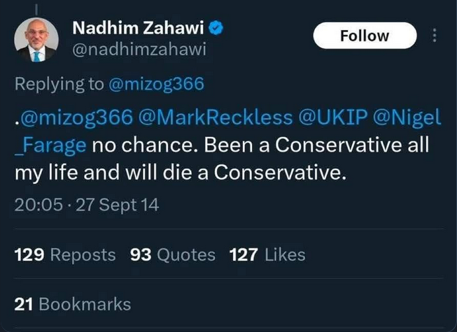 BladeoftheS's tweet image. Nadhim Zahawi also deleted this.

Quite amusing.
