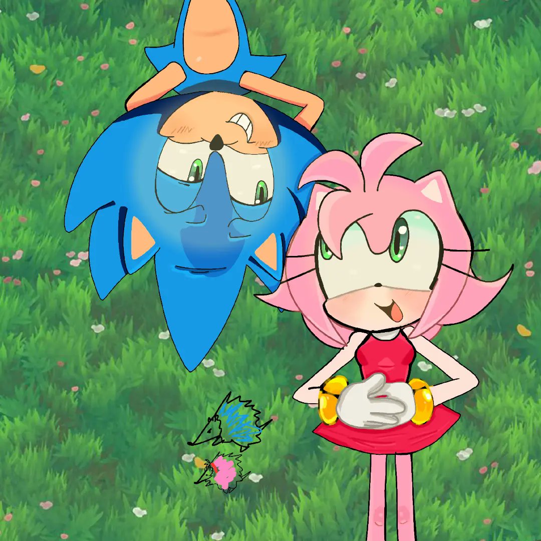 conhcas53652's tweet photo. Arte de sonic e amy #SonAmy https://t.co/8mlR2CWf9O