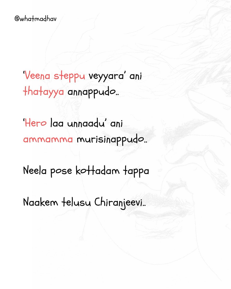 whatmadhav's tweet image. Naakem Telusu Chiranjeevi 
#ManaShankaraVaraPrasadGaru