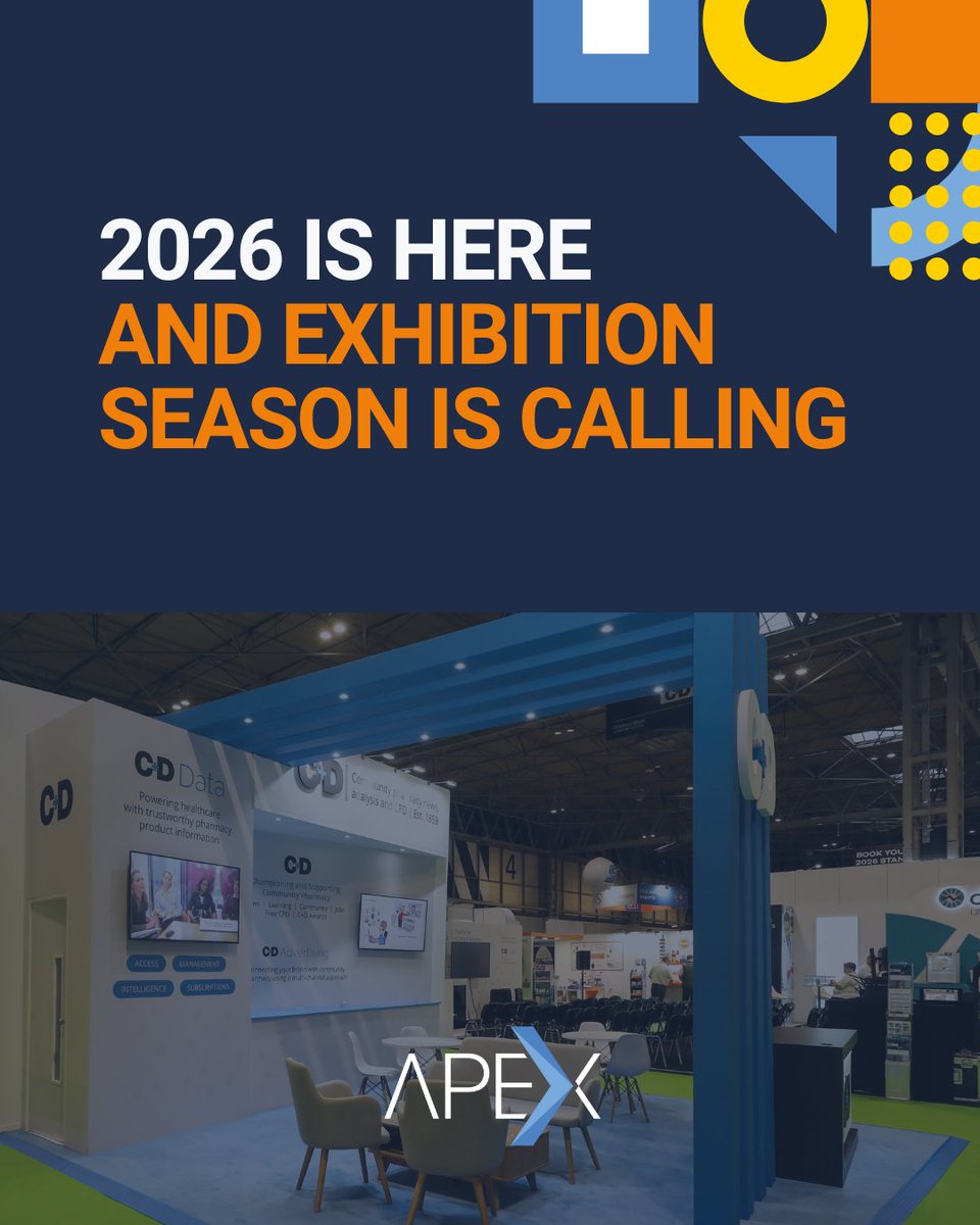 2026 is shaping up to be another busy one for us. We’ve got a packed calendar ahead and plenty of exciting projects in motion. If you’ve got an #exhibition coming up this year and want to create a space with maximum impact, we’d love to hear from you.
apex.co.uk
