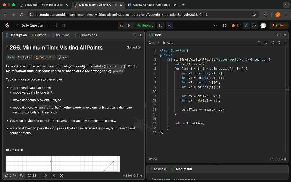 rohillasaab3's tweet photo. Just kept the chain alive ๐
โ
POTD x3 (GFG, LeetCode, Unstop)
โ
Finished a Next.js course
โ
More React quizzes & theory
โ
Interview prep quiz โ rank inched up, but still chasing top 20
#DSA #WebDev #NextJS #Coding #BuildInPublic #BeUnstoppable #LeetCode #Geeksforgeek https://t.co/rCpHH5D3fi