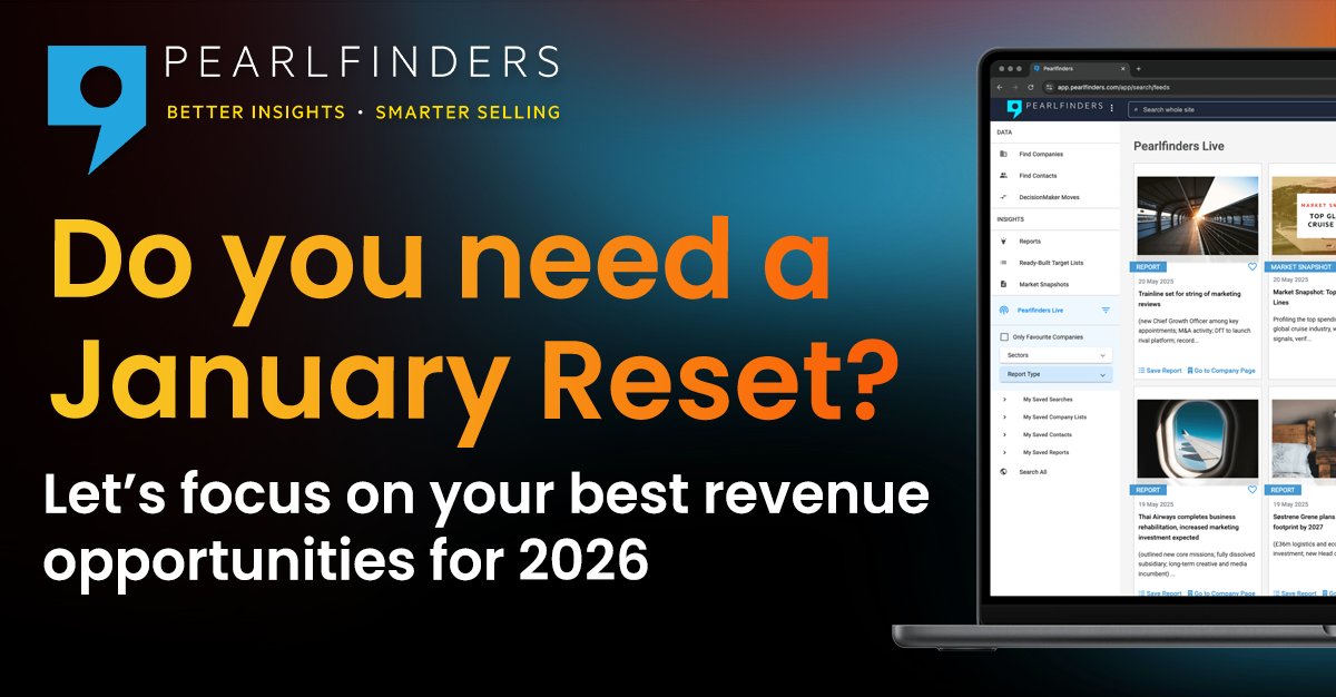 Pearlfinders's tweet photo. 🔄 Need a January Reset for new business in 2026?
 
For marketing agencies, HR solutions providers, charities, arts and sport &amp; entertainment rights-holders, January is a time when budgets reset, new decision-makers arrive, and opportunities quietly take shape. https://t.co/rlnStP7kbt
