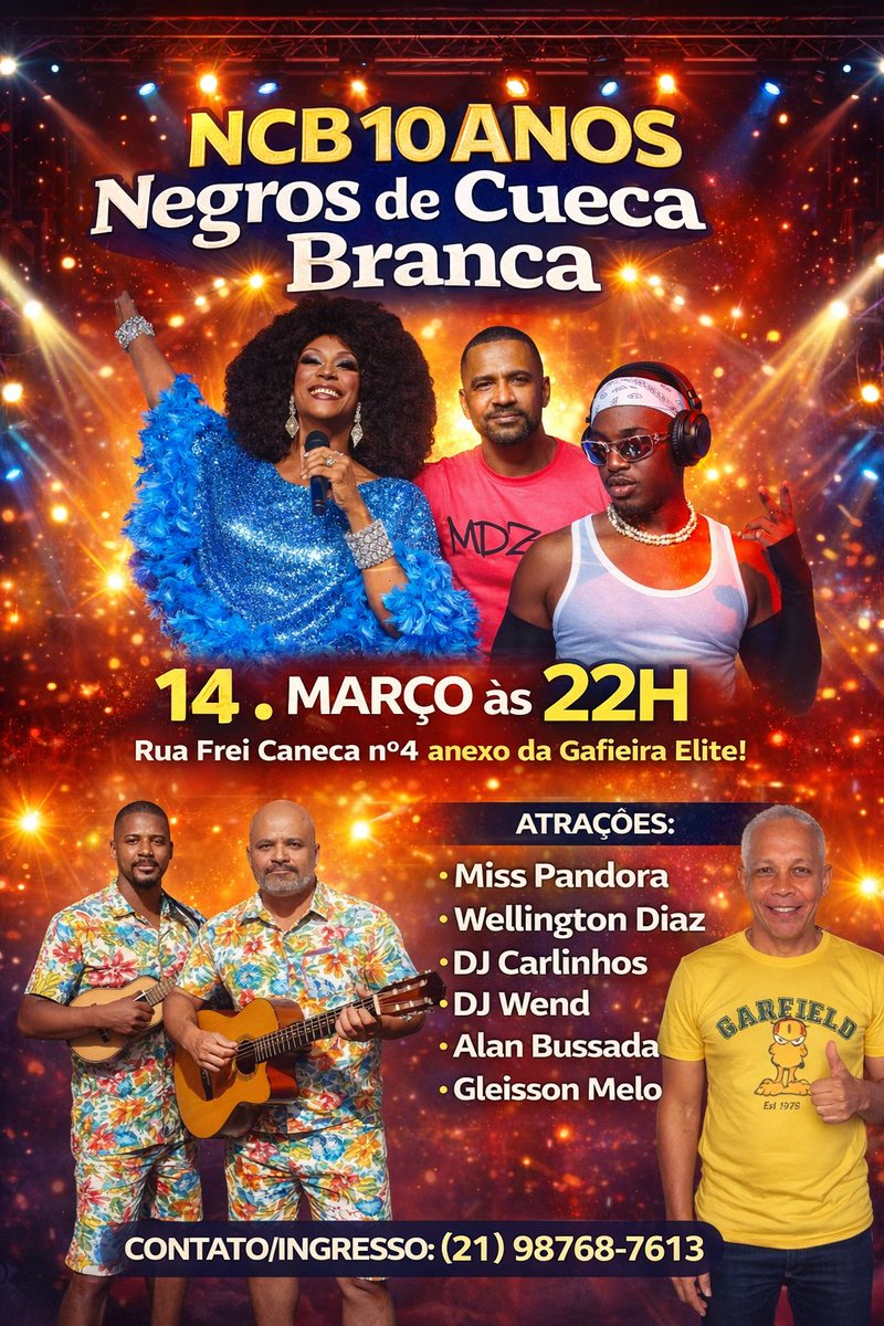 dotadao_rj's tweet photo. Completando 01 decada de trajetória,  nossa festa promete!!! Faça  seu cadastro e adquira o seu ingresso. NEGROS DE CUECA BRANCA a 10 anos focando nos negros. https://t.co/OwA7oxokQ1