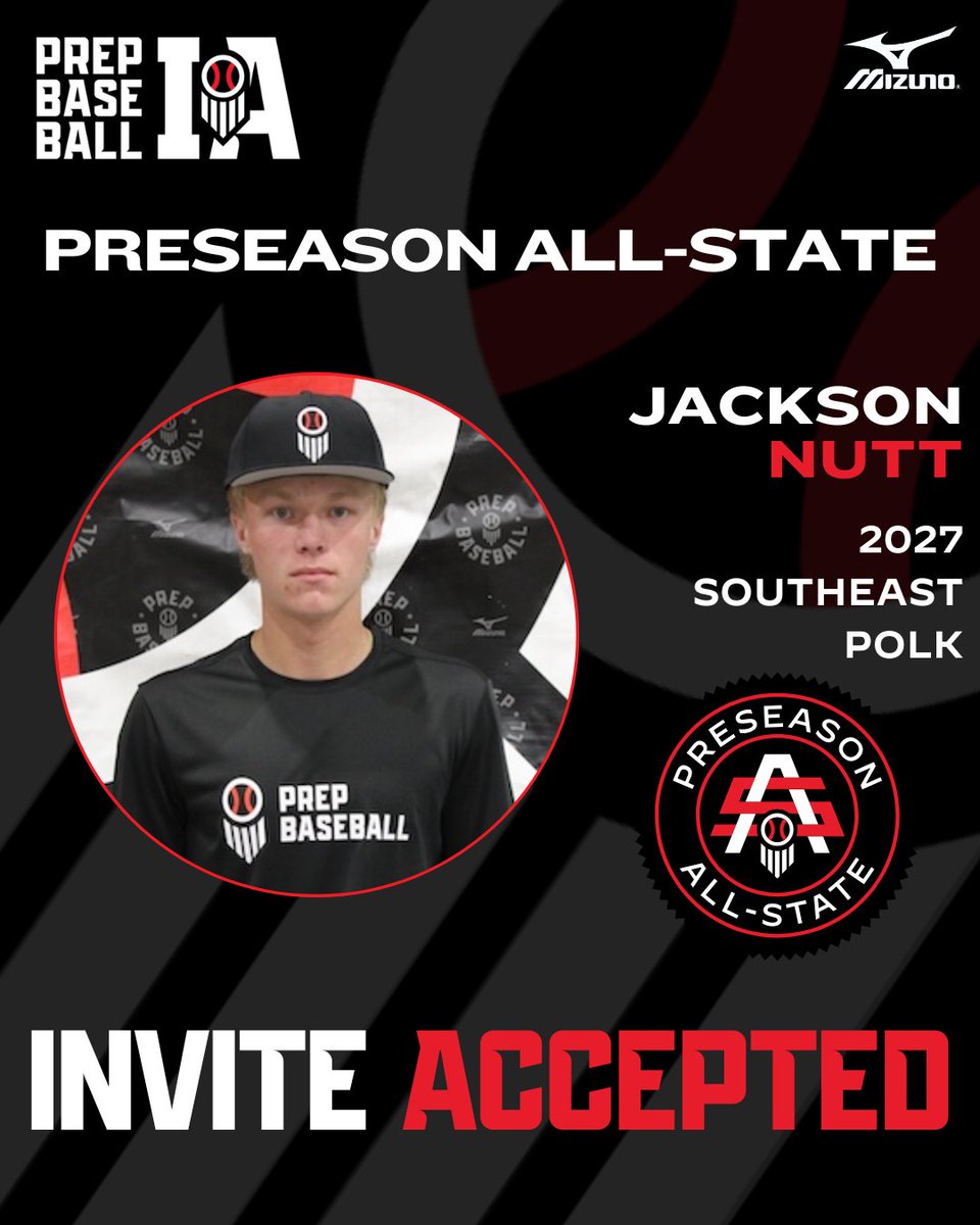 PrepBaseballIA's tweet photo. #𝗜𝗔𝗣𝗔𝗦𝟮𝟲: 𝗜𝗻𝘃𝗶𝘁𝗲 𝗔𝗰𝗰𝗲𝗽𝘁𝗲𝗱 ✅

𝗣𝗿𝗼𝘀𝗽𝗲𝗰𝘁: Jackson Nutt
𝗖𝗹𝗮𝘀𝘀: 2027
𝗛𝗦: Southeast Polk
𝗣𝗢𝗦: C/OF
𝗦𝘁𝗮𝘁𝗲 𝗥𝗮𝗻𝗸: 108

👤:  https://t.co/xFsfK6wBcF | @JacksonNutt2027

𝚁𝚎𝚚𝚞𝚎𝚜𝚝 𝚈𝚘𝚞𝚛 𝙸𝚗𝚟𝚒𝚝𝚎 ⤵️
https://t.co/c7QSfnt2eq https://t.co/myXfNWrcNG