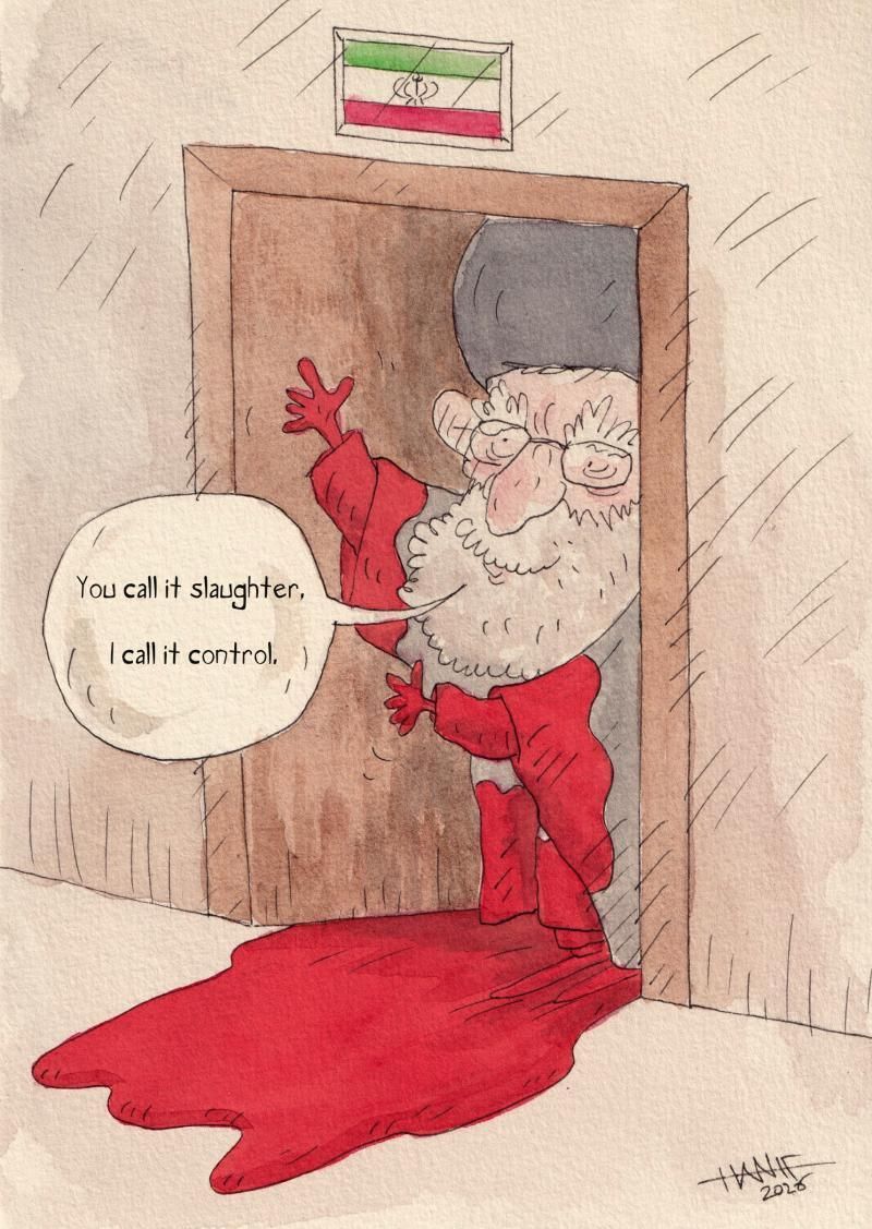 cartoonmovement's tweet photo. Protests in Iran. Our new cartoon collection: https://t.co/gyc9JV1xOa

Cartoons by @Mo_cartoons, Burkhard Mohr, Assad Bina Khahi and Hanif Bahari.

#Iran #Khamenei #protests https://t.co/oEAgj7acqX
