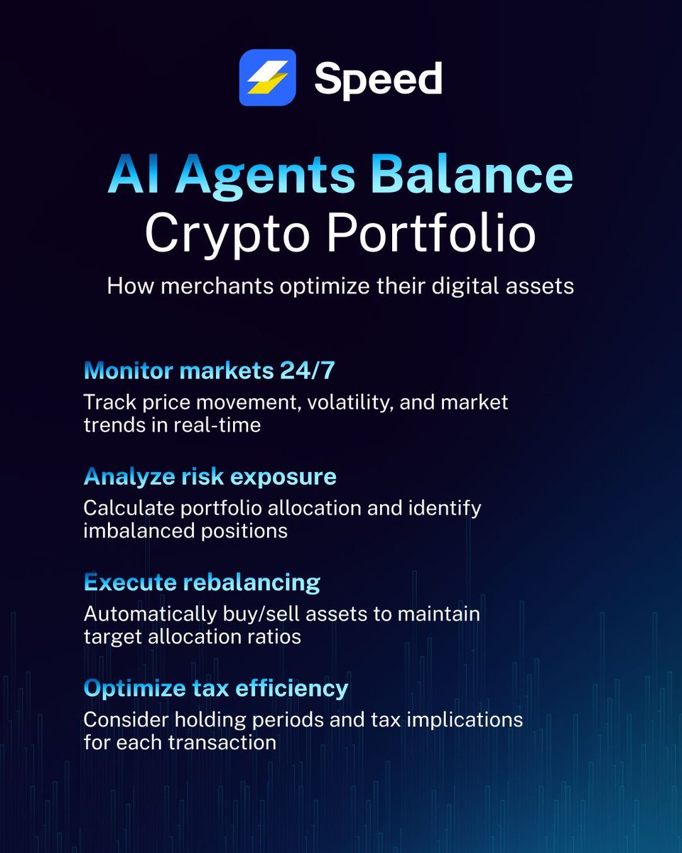 AI agents are reshaping how merchants manage crypto portfolios. Smarter  allocation. Real-time insights. Automated balance. This is how digital  assets stay business-ready. ⚡
