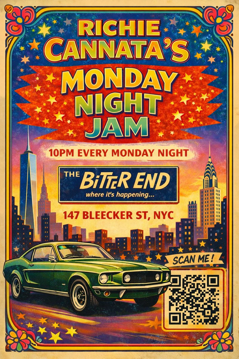 🎸 Monday nights in NYC hit different.
Richie Cannata’s Monday Night Jam — live music, real vibes, no shortcuts.

🕙 Every Monday • 10PM
📍 The Bitter End, 147 Bleecker St

#RichieCannata #MondayNightJam #TheBitterEnd #LiveMusicNYC #NYCNightlife #GreenwichVillage #JamSession