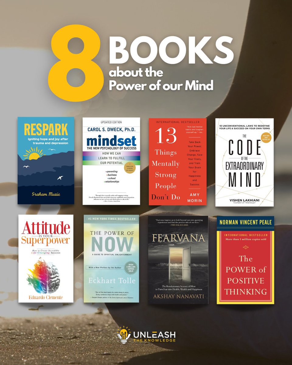 UnleashTheKnow_'s tweet image. Our minds are more powerful than we know 🧠

Unlock your mind's potential with these 8 books and start greatest journey you'll ever take.

Tag a friend who needs a little mental boost!

#mindpower #personalgrowth #selfdiscovery #bookrecommendations