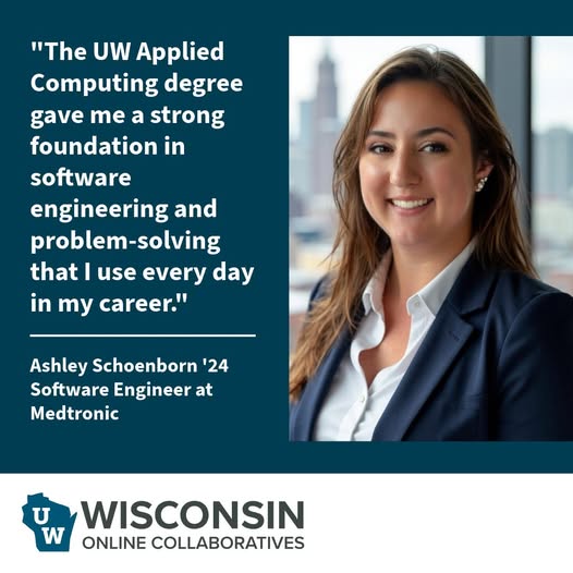 Applied Computing Careers: UW Graduates in the Workplace.  Read two recent #UWSP grad stories from the fully online Applied Computing program 👇  uwex.wisconsin.edu/stories-news/a…