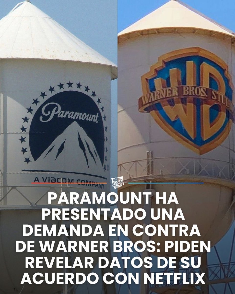 GabyMeza8's tweet photo. PRESENTAN DEMANDA ❌ PARAMOUNT ha presentado una demanda en contra de WARNER. La compañía le exige revelar todos los datos financieros de su acuerdo con Netflix. 

La empresa de David Ellison ha presentado más de 8 ofertas por WB, algunas superiores a las de Netflix. Todas han sido rechazadas.