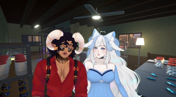 LordHexbite's tweet image. Oh? Whats this? A Hellhound teaching the Angel Cat how to sell and make DR*GS!?!

FIND OUT TONIGHT @ 6PM EST!! 
We are playing Schedule 1 !!
FT my lovely girlfriend- @AscianFucker