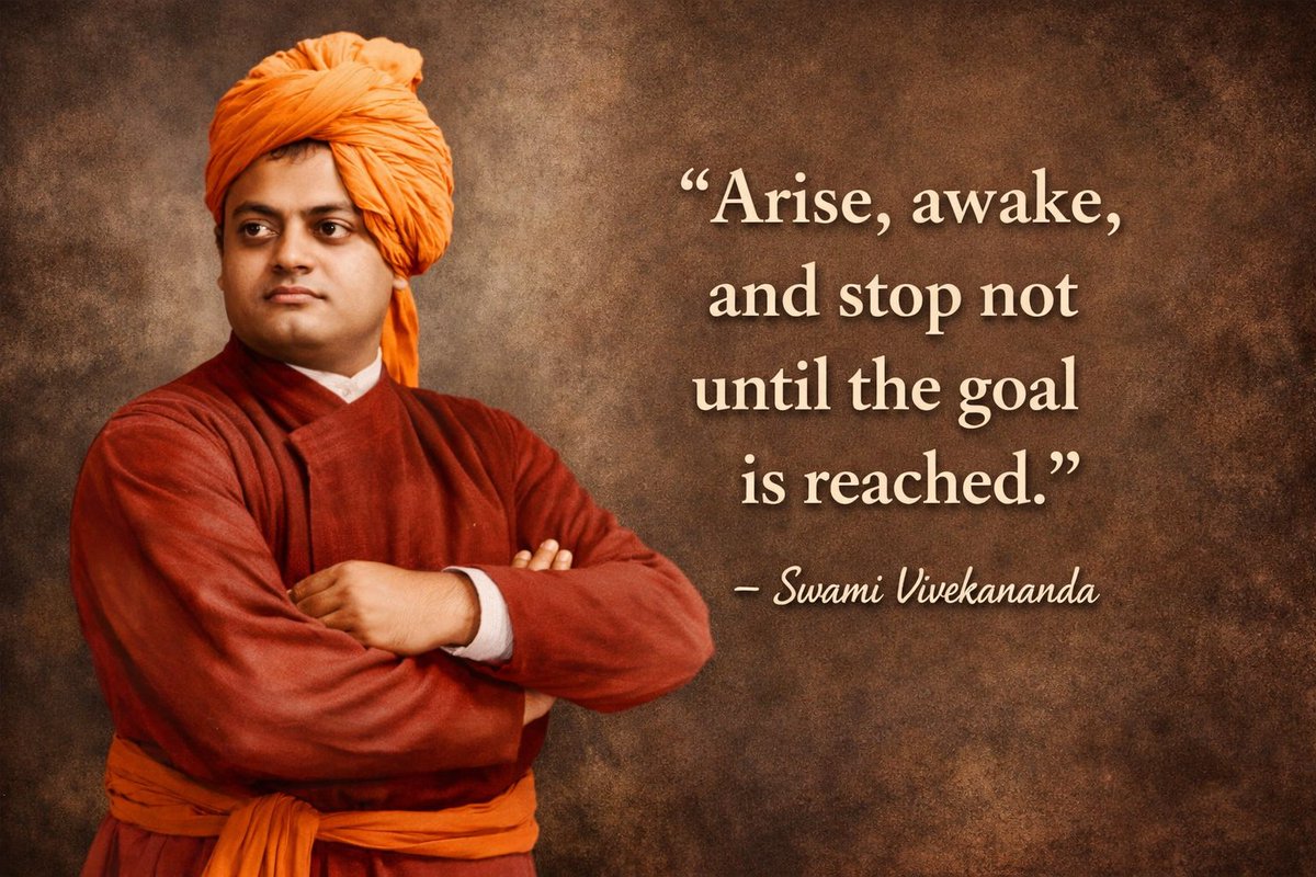 DhirendraSahooo's tweet photo. On National Youth Day, we honour the vision of Swami Vivekananda, whose powerful and timeless words continue to ignite confidence, character and courage in India’s youth.

#NationalYouthDay2026 #SwamiVivekanandaJayanti https://t.co/pNbsmgHuaL