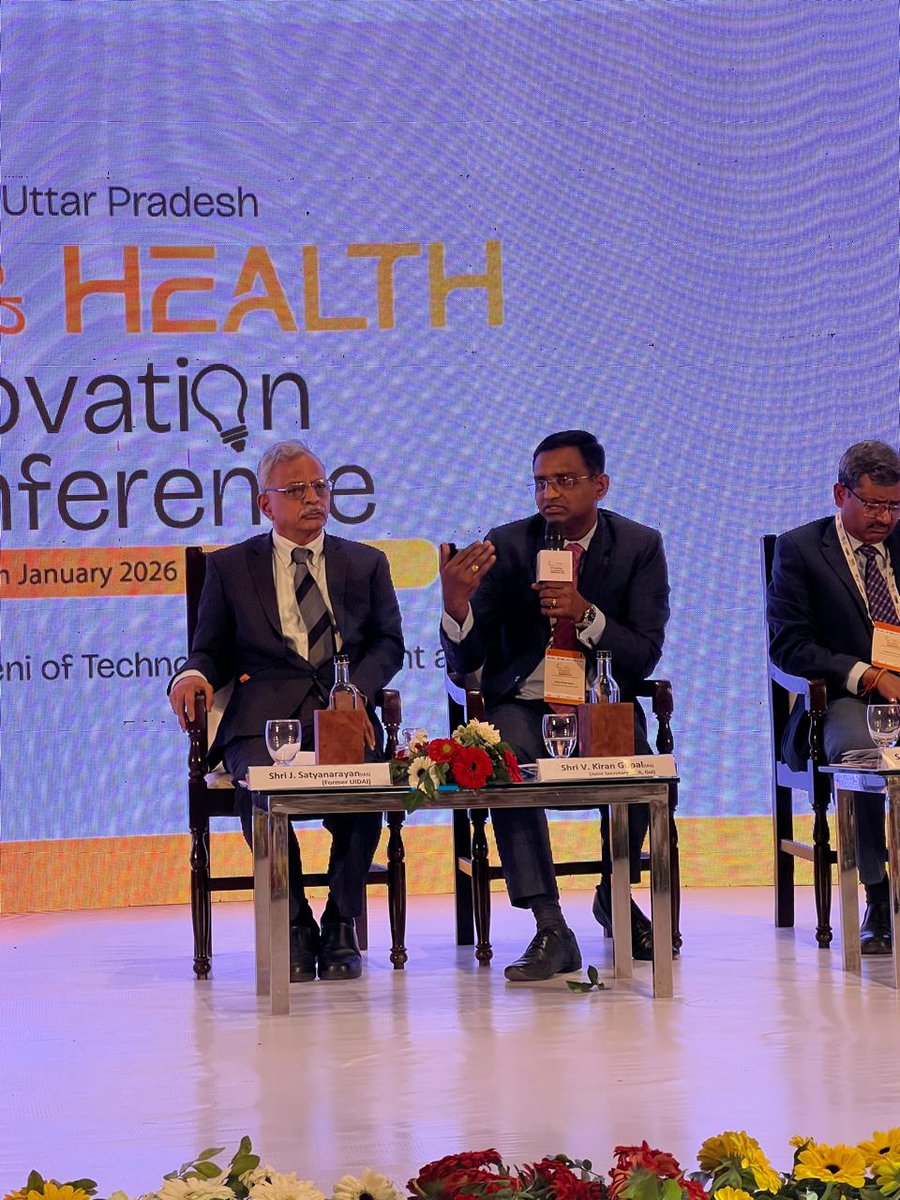 AyushmanNHA's tweet image. Shri @kiranvaska, JS, NHA spoke at Plenary Session of the “AI &amp;amp; Health Innovation Conference" in Lucknow, highlighting Ayushman Bharat Digital Mission #ABDM as a core digital public infrastructure that enables secure and interoperable health data - 

#AIhealth #AI #AISummit
(1/2)