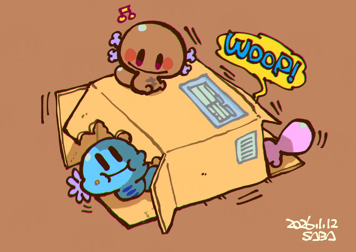 2174:cardboard box!📦 #1日1ウパー