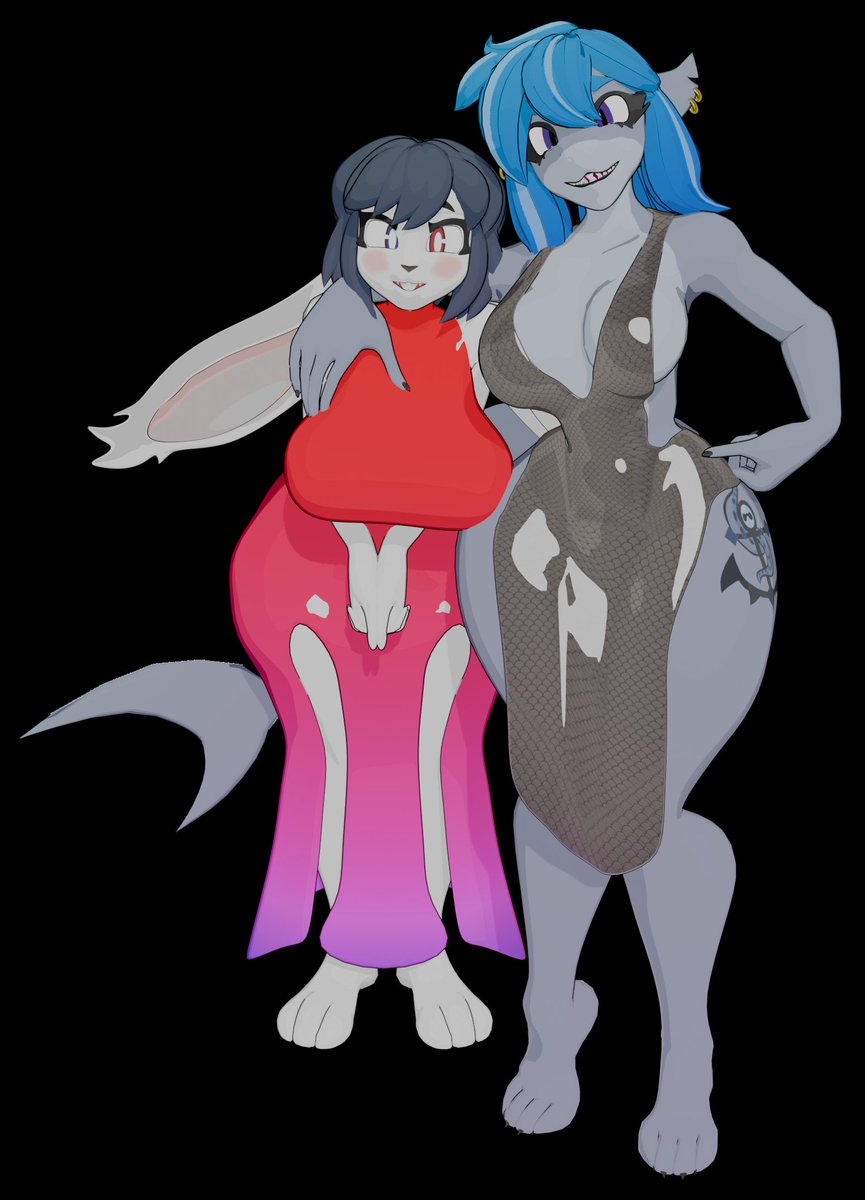 DokManny9095's tweet image. Render of Niko and Cotton in formal dresses 
I love making clothes xD

HAPPY NEW YEAR GEIS!!!!