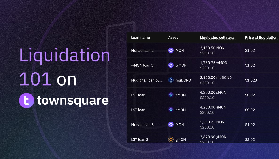 TownSquarexyz's tweet photo. How does liquidations work on TownSquare Markets?

How to reduce liquidation risks of your collateral loans?

We got you covered in this thread below 🧵 https://t.co/jzU1dmMHcQ