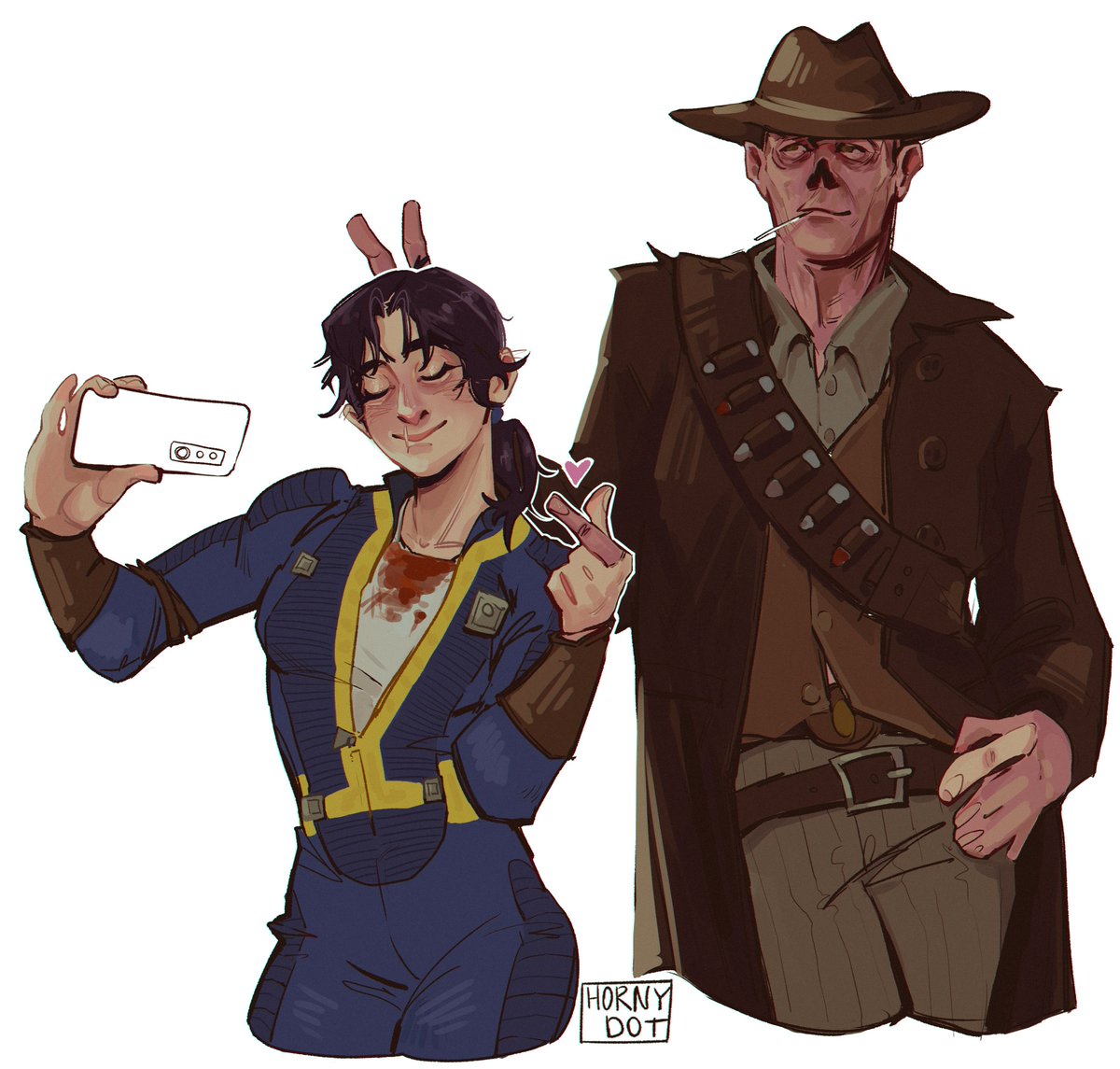 two post-apocalyptic junkies flex to kraak &amp; smaak, the palms - same blood
#Fallout #ghoulcy