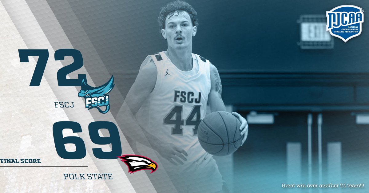 FSCJMBB's tweet photo. Big win for the team over D1 @PolkStateHoops 
Excellent stat line for @Thomas231104 15pts, 8 Rebs, and 7 ast. Another huge night for @AlbertLaguerre1 with 20 pts and 14 Rebs along with running mate @keenanjohnson0 with an explosive night with 15 pts and 6 Rebs. https://t.co/rw033koYsG
