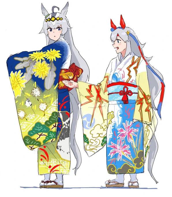 成人式の二人。