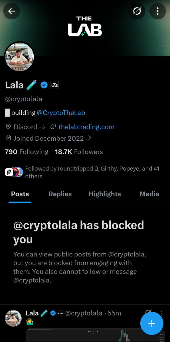 Just Saw this low-t paid group leader blocked me cause coin he said would 2x is still below entry.