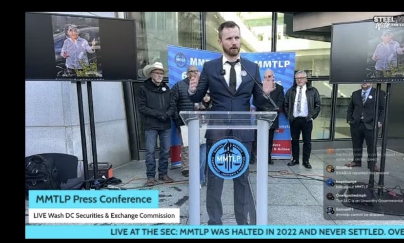GO MICHAEL GO!!! THATS OUR BOY!!!! INFRONT OF THE SEC DEMANDING JUSTICE!!!!