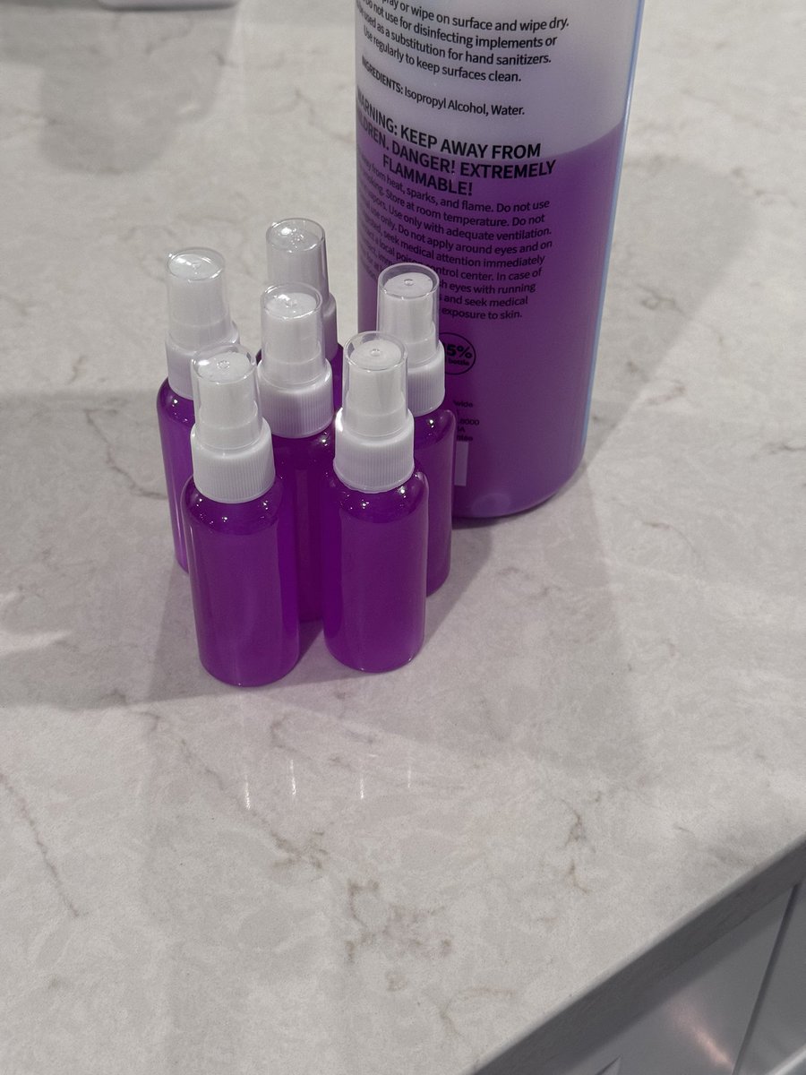 ArthurClaudeen's tweet image. I just made my own “nano polymer” bed adhesive with a recipe courtesy of @CultLaser 

Isopropyl alcohol and purple glue sticks. Let the glue sticks dissolve for a while and shake it. Pour into these little spritzer bottles. Excited to try it out!