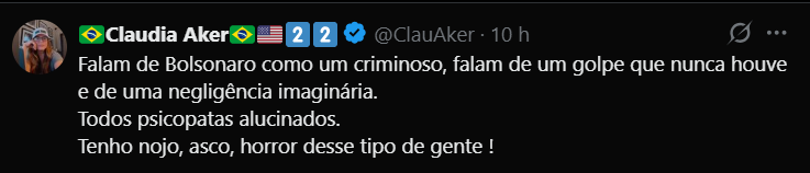 4rthurano's tweet photo. @ClauAker Nunca decepcionam. Bolsonarismo é uma praga doentia 🤣 https://t.co/JVUCPkbgPV