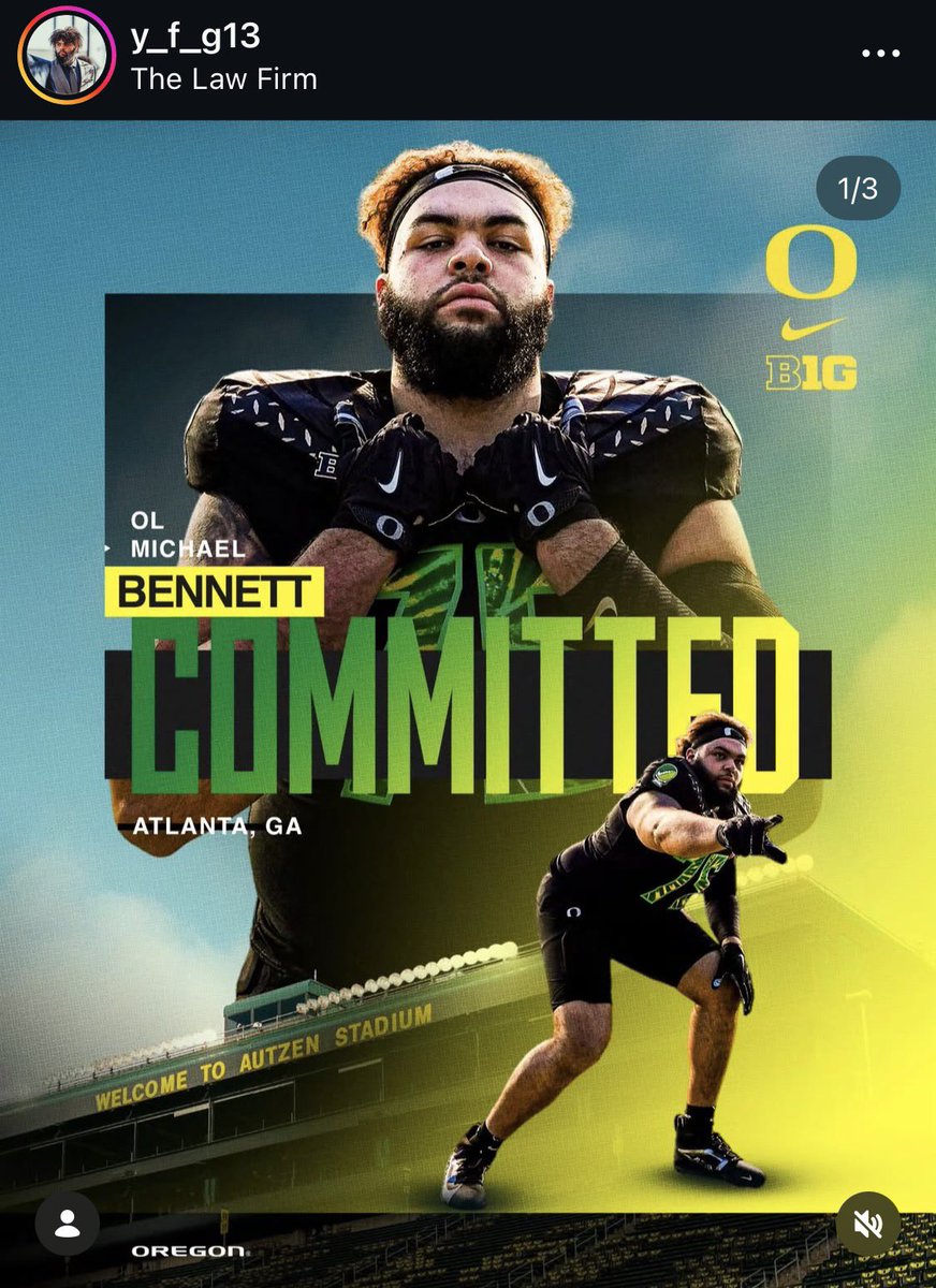 oregon__updates's tweet photo. QUAAAACK! Yale transfer OT Michael Bennett has committed to Oregon! 🦆 https://t.co/KJ8qs7BebB