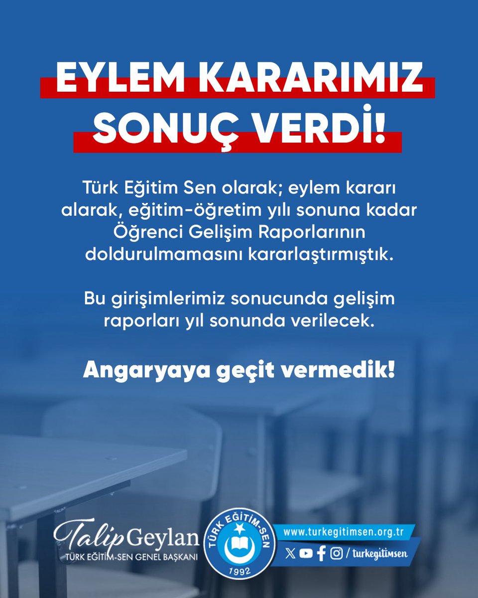 Türk Eğitim Sen (@turkegitimsen) on Twitter photo 