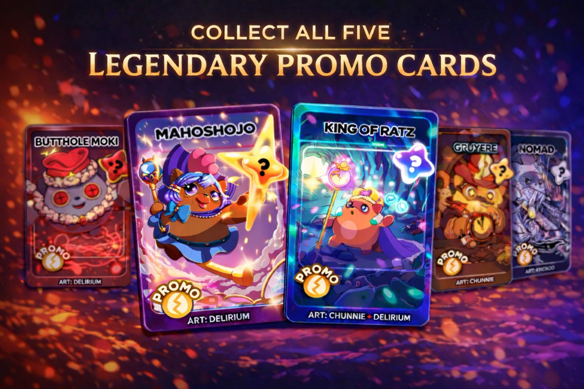 Grand Arena Promo Cards🃏
What are they? 

Promo Cards are exclusive, limited-edition collectible cards unique to Season 1 of <a href="/Moku_HQ/">Moku✨</a>'s Grand Arena. 
These are of higher value due to their rarity. 

Key Features of Promo Cards: 
▫️ Only available in S1 Booster Boxes: 1 per box