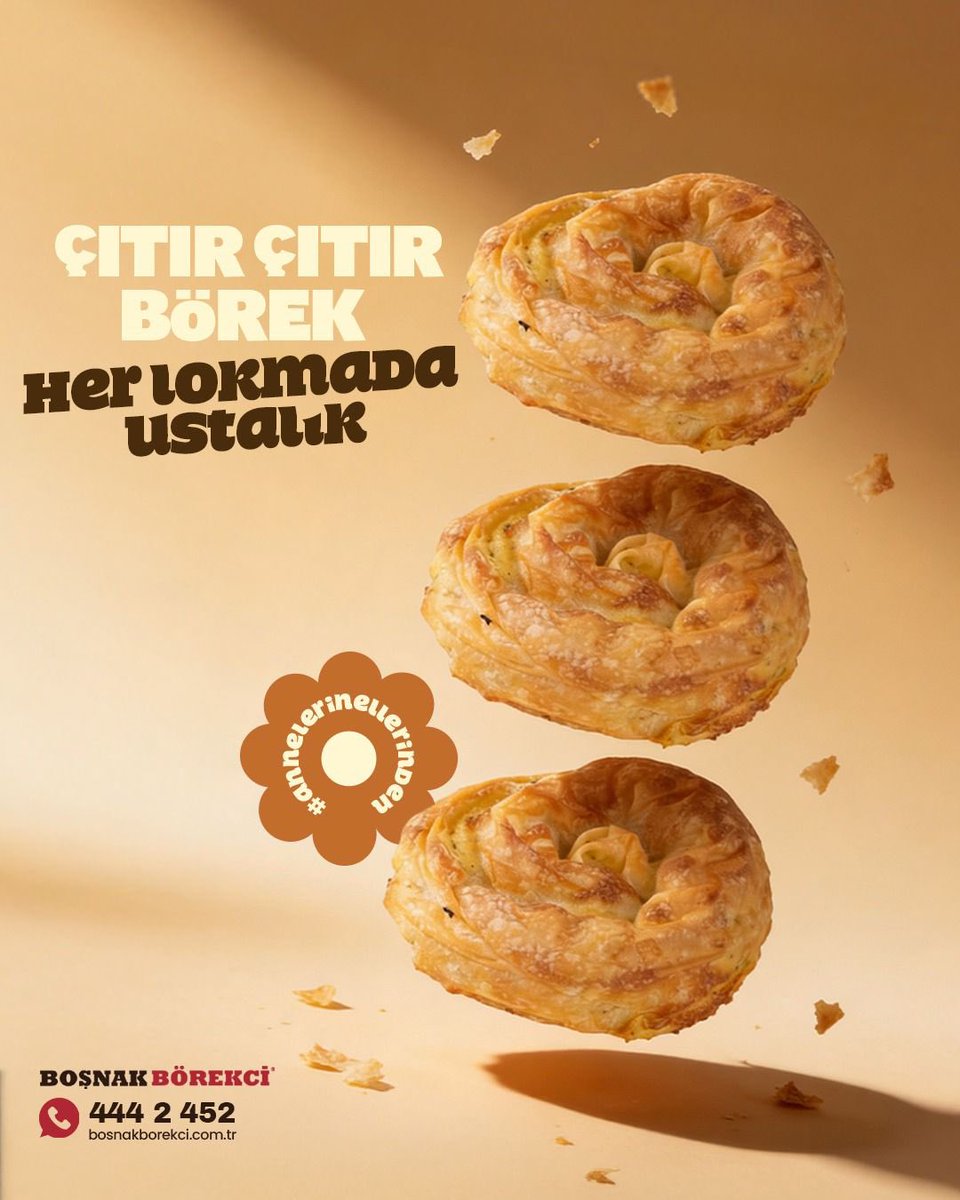 Her katında emek, her lokmasında ustalık saklı! Çıtır çıtır Boşnak böreğiyle damağınızda iz bırakan bir lezzet deneyimi yaşayın 🥰  

#annelerinellerinden #boşnakbörekçi