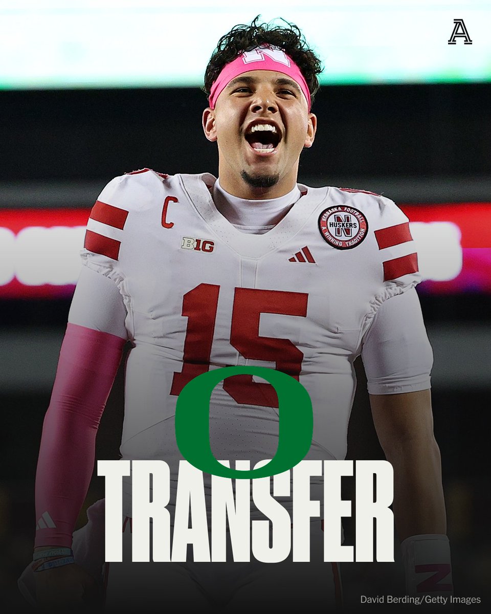 TheAthleticCFB's tweet image. NEWS: Nebraska transfer Dylan Raiola committed to Oregon on Monday, he announced.

The commitment of Raiola comes while the Ducks await a 2026 NFL Draft decision by starting QB Dante Moore.

nytimes.com/athletic/69618…