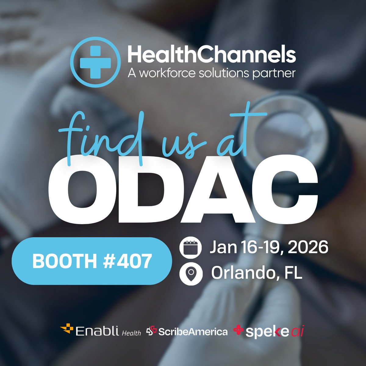HealthChannels is heading to ODAC, A Premier Clinical Dermatology Conference, showcasing customizable, scalable, point-of-care workforce partnerships designed to support dermatology practices nationwide. Stop by booth #407 to learn more.