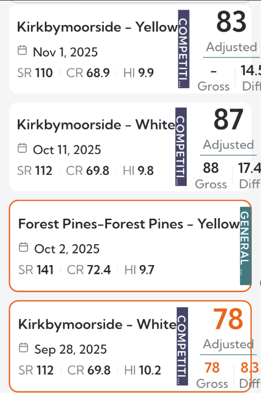 andystead's tweet photo. @HowDidiDo @ClubSystems Constructive criticism.

It has found my club eventually but the interface hasn't been tested on enough devices, Pixel Pro XL

Scores made at clubs with long names don't fit on the screen, no landscape mode. 

Fundamentally, too much going on.  Less is more sometimes. https://t.co/nsd4DYAl0h