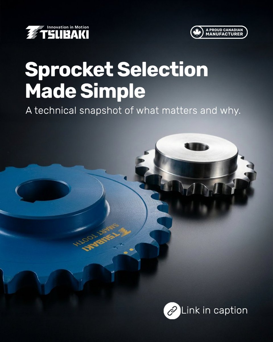 Choosing the wrong sprocket can quietly drain a maintenance budget. Thankfully, Tsubaki designs options for everything from general industry to harsh, high-load, or abrasive environments.

Operational benefits include:
• Extended service life for chains and sprockets. 
• Fewer