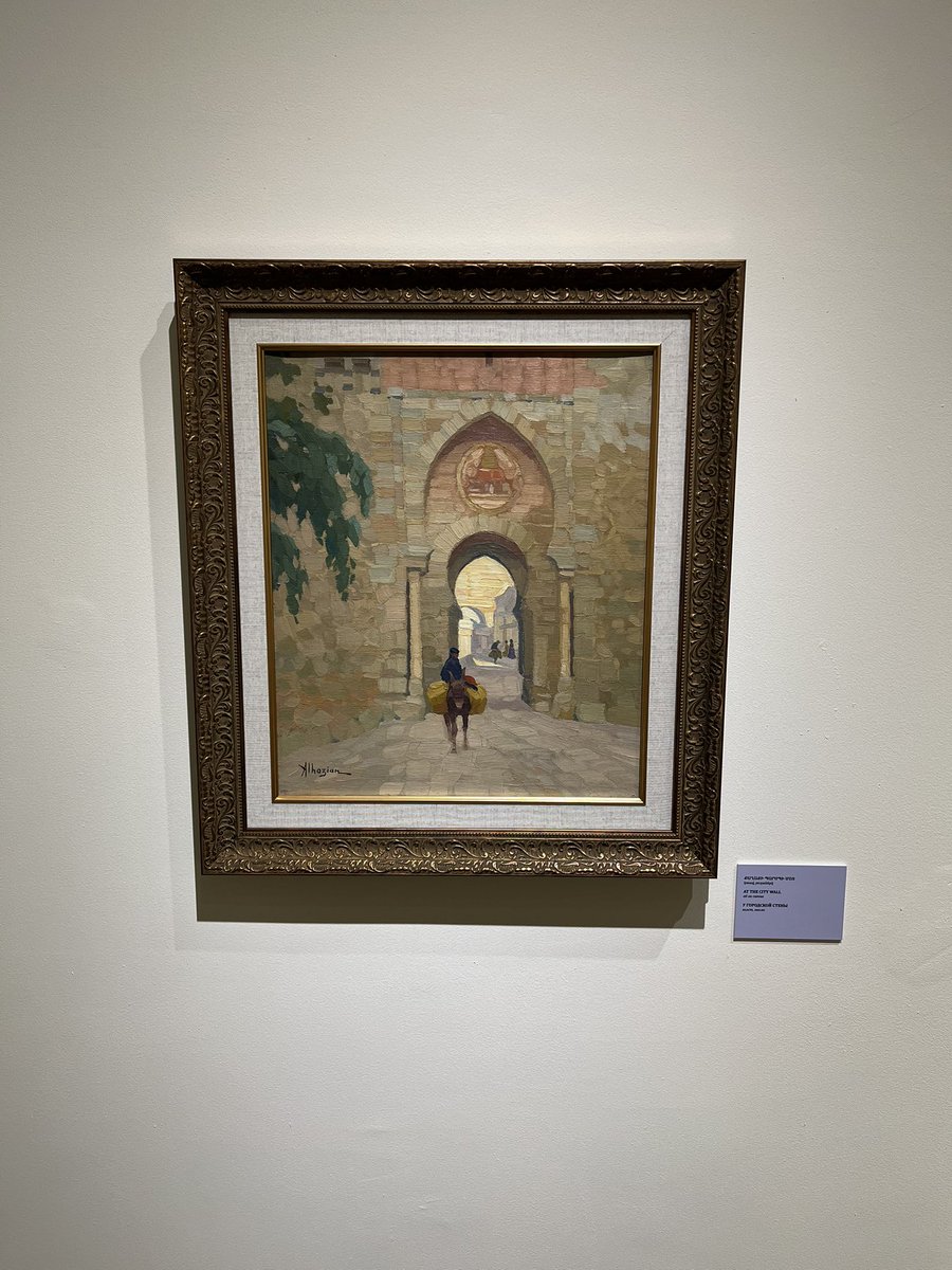 effeffwee's tweet image. Armenische Kunst von Hovhannes Alhazian (1881-1958). Titel: An der Stadtmauer.