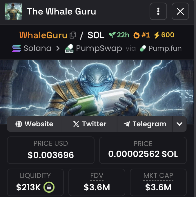 Whale_Guru's tweet image. $Whaleguru is going to $100M, so here’s the deal:

Drop ur $SOL address, like, and RT.

I'll give away $25,000 in $Whaleguru at $100M MC.

$100M is inevitable, but I don't think everyone will be able to hold till then, so i want to giveaway and increase $whaleguru reach