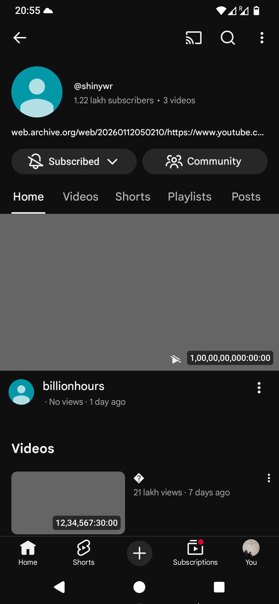 HavingTwoFaces's tweet photo. Just finished watching 294 hours YouTube video.

you know what, its all about mindset, if i can do it, you can too.

looking forward to his next 1 billion hours of video's premier to finish before i start watching.

and yeah, i already watched  12,43567:30:30 its just a yt glitch https://t.co/xH2y1S6AF3