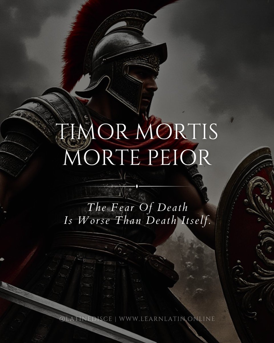 latinedisce's tweet image. Timor mortis morte peior — “The fear of death is worse than death itself.” (Roman proverb)