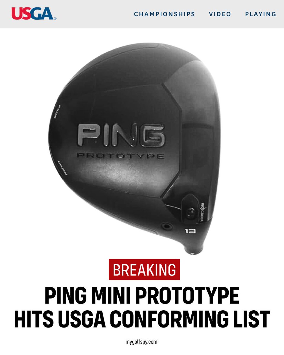 MyGolfSpy's tweet image. 🚨 #SPOTTED: @pingtour Mini Prototype 

Looks like PING is getting into the Mini game 

(At least that's what the USGA Conforming list says 😉) 

MORE INFO: buff.ly/LmADpkj