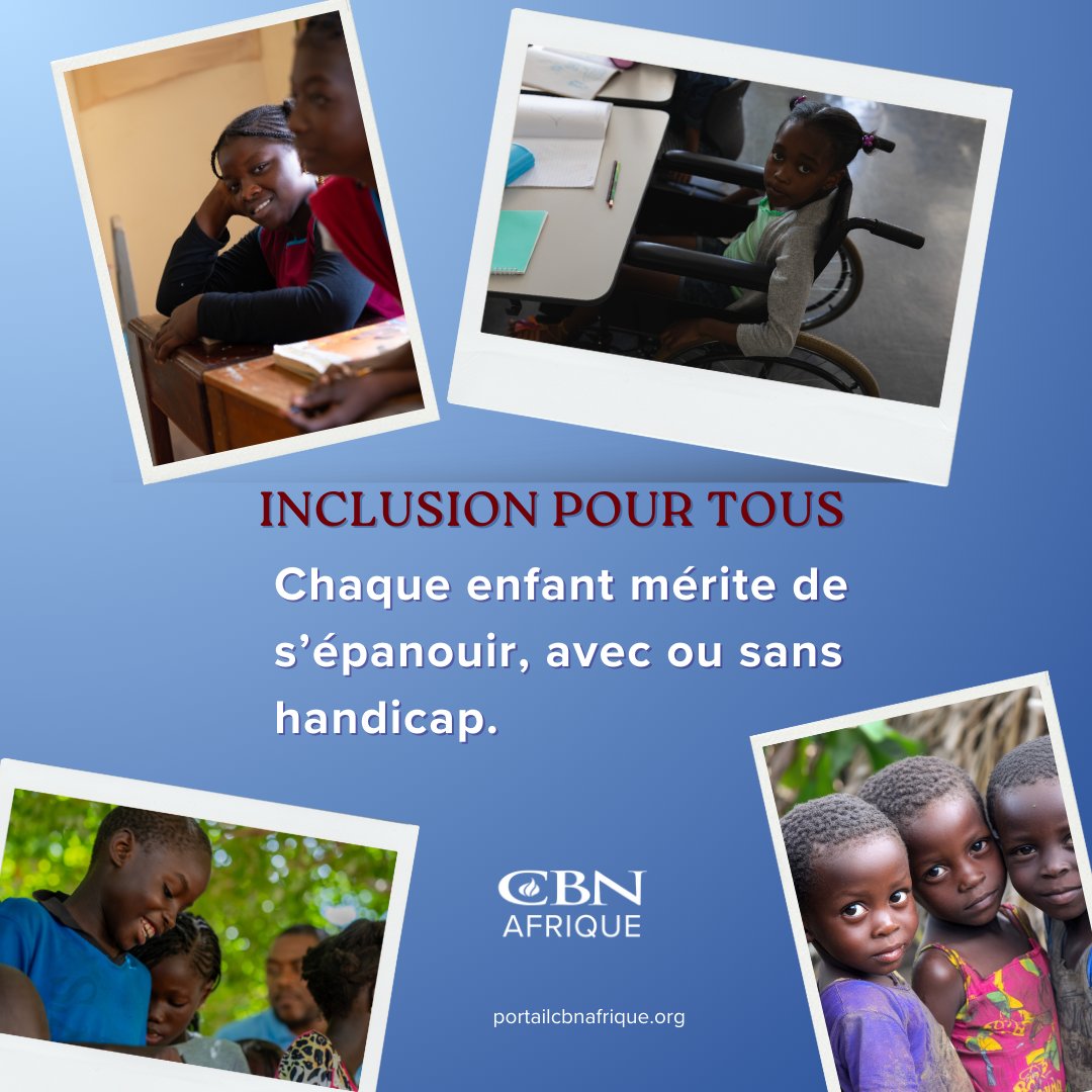 cbnafrique's tweet photo. Selon des estimations mondiales de l’UNICEF et de l’UNESCO, près de 15 % de la population mondiale vit avec un handicap. Près d’un enfant sur dix est concerné par un handicap physique, sensoriel, mental ou développemental.
#inclusion #handicap #egalitedeschances #cbnafrique https://t.co/c9MfbDprXG