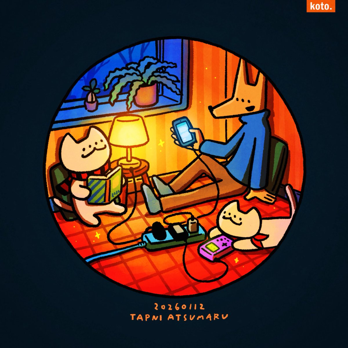 koto_chan444's tweet image. タップにあつまる🔌⚡️