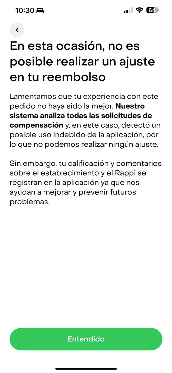 andregomezh's tweet photo. @RappiColombia por donde puedo abrir una queja? sus chats automatizados no solucionan nada, ayer pedí un combo de 14 alitas y me llegaron 7, envié la evidencia y la respuesta fue esta. Necesito el reembolso de mi dinero! 7 alitas costaban mucho menos. ABUSIVOS! https://t.co/Ph12HZwERW