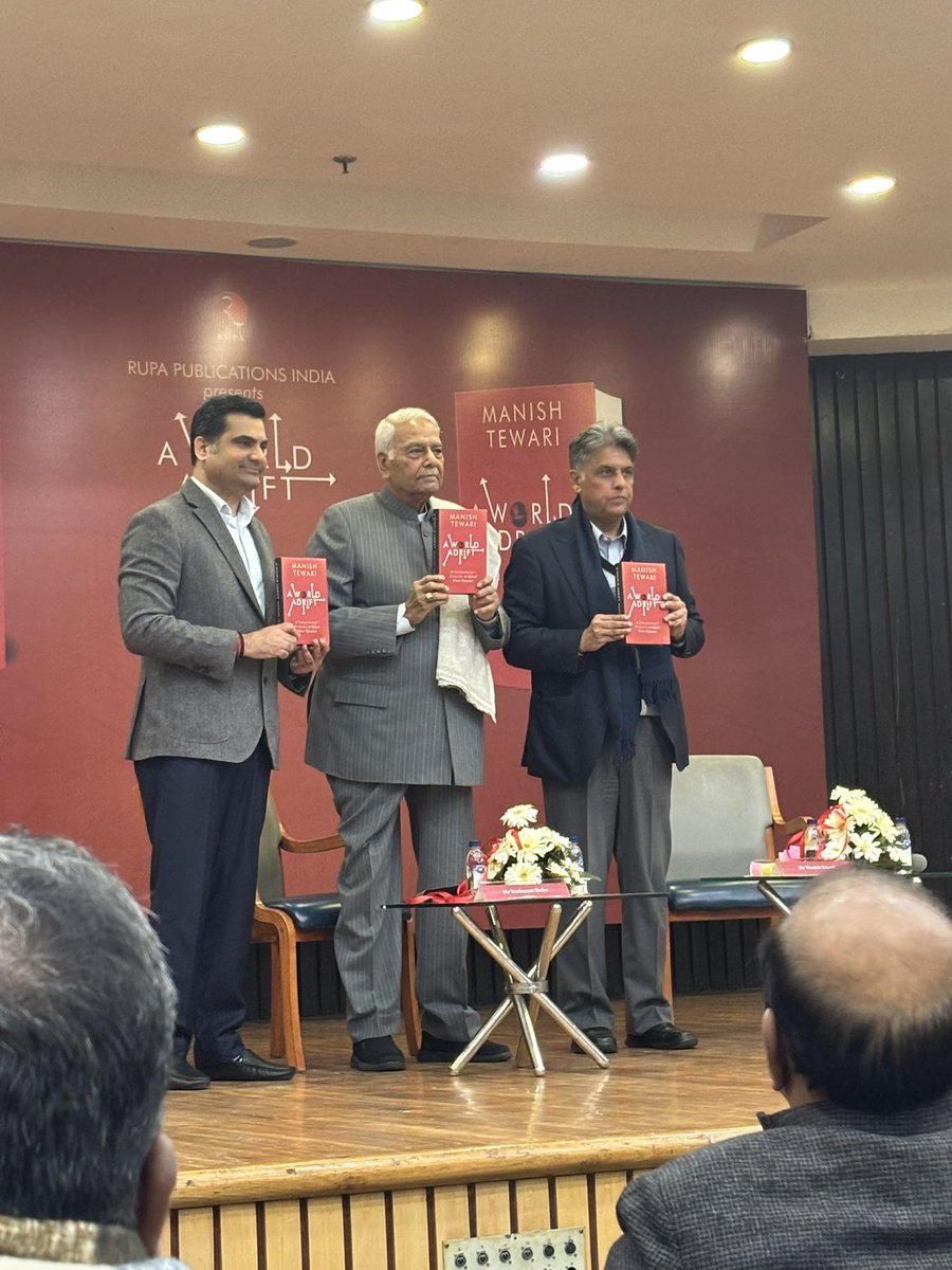 dr_chayanika's tweet photo. 📚 Book Launch | “A World Adrift” by Shri @ManishTewari 🌍

I am pleased to attend the launch of “A World Adrift” today at the Multi-Purpose Hall, India International Centre, New Delhi.

Penned by Shri Manish Tewari, Former Union Minister of Information & Broadcasting and Honourable Member of Parliament, this timely and thought-provoking book examines the rapidly evolving landscape of global geopolitics.

In an era marked by shifting power dynamics, uncertain alliances, and emerging challenges, “A World Adrift” provides an engaging narrative about the fundamental shifts in world politics and what they mean for countries like India. 

The book not only reflects global changes but also urges us to rethink India’s strategic role in a more fragmented world order. 

I highly recommend it to anyone interested in international relations, strategic affairs, and India’s foreign policy.

#AWORLDADRIFT #ManishTewari #Geopolitics #BookLaunch #IndiaInternationalCentre #ForeignPolicy #GlobalOrder #StrategicAffairs #InternationalRelations