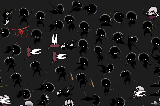 salmonhsky's tweet image. hornet infiltrating lace's sprite sheets is so funny to me for some reason like what are you doing here