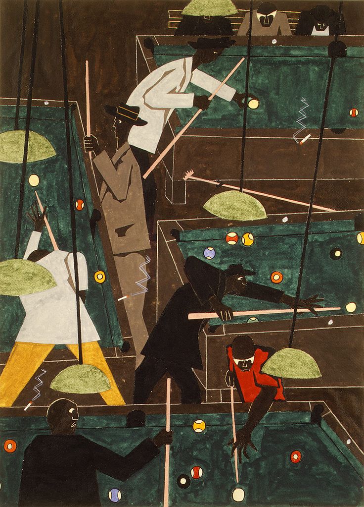 Pool Parlor by Jacob Lawrence*